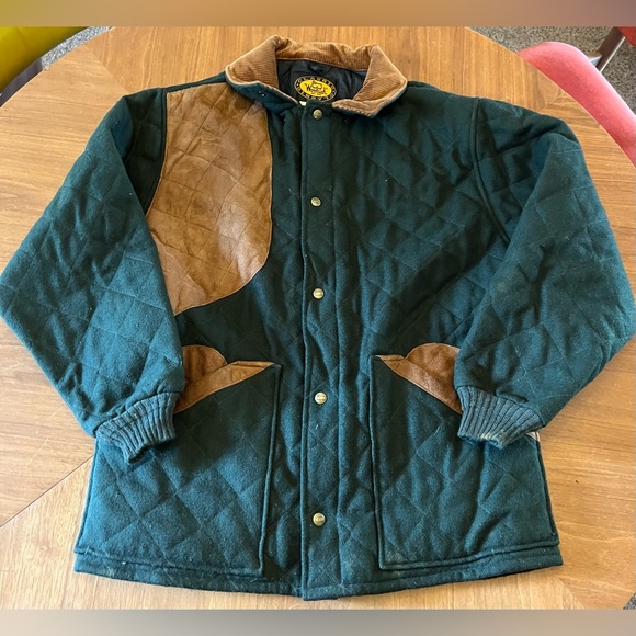 Woolrich Other - Vintage WOOLRICH Wool Hunting Jacket Mackinaw Green Quilted Coat MADE IN USA